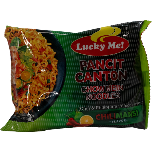 Lucky Me, Pancit Canton Chow Mein Noodles, Chilimansi Flavor