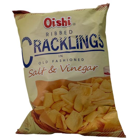 Oishi, Ribbed Cracklings, Salt & Vinegar (90g)