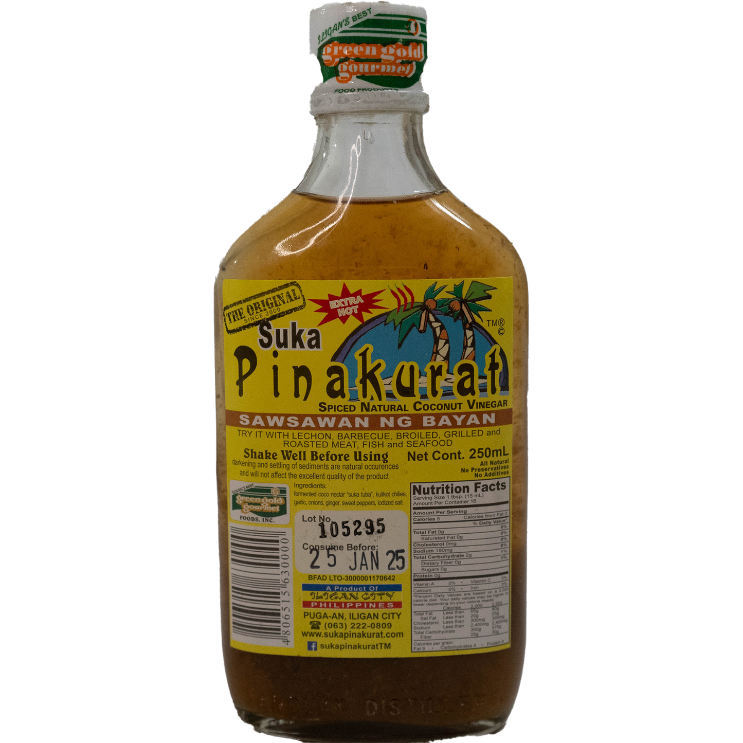 Pinakurat Suka, Spicy Coconut Vinegar (8.5oz)